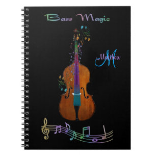 Personalised Bass Magic Music Notebook