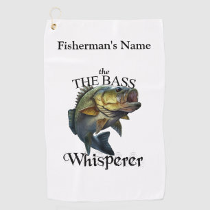 Personalised Bass Whisperer Light Fishing Towel