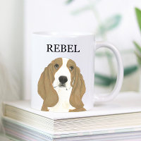 Personalised Basset Hound Beverage Coaster