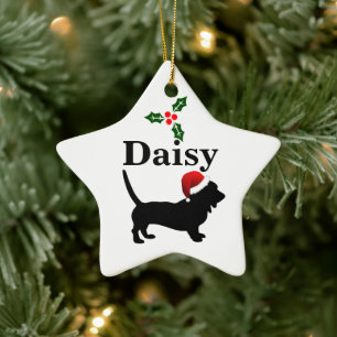 Personalised Basset Hound Dog Christmas Ornament