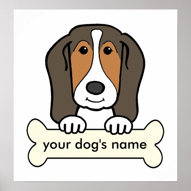 Personalised Basset Hound Poster (Front)