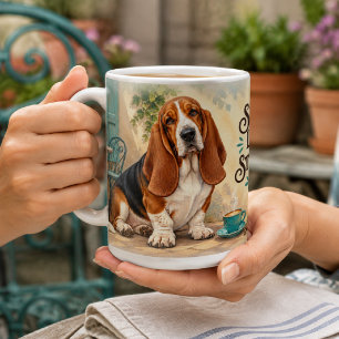 Personalised Basset Hound Strong Coffee Mug