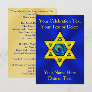 Personalised Bat Mitzvah, Bar Mitzvah Invitations