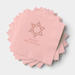 Personalised Bat Mitzvah Foil Stamped Napkins