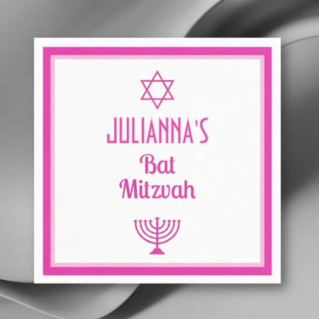 Personalised Bat Mitzvah Napkins (Creator Uploaded)
