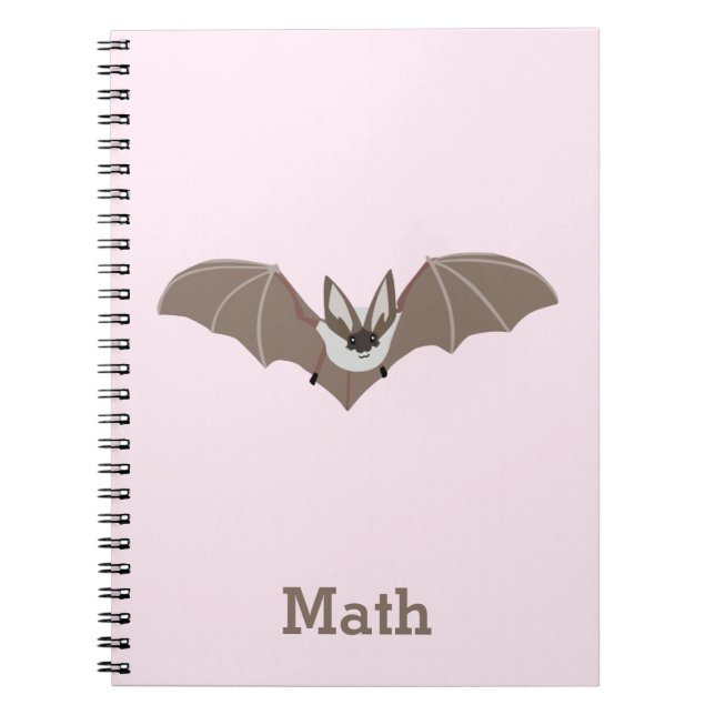 Personalised Bat Pattern Notebook (Front)