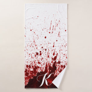 Personalised Bath Towel Blood Splatter Vampire Got