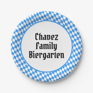 Personalised Bavarian Octoberfest Paper Plate