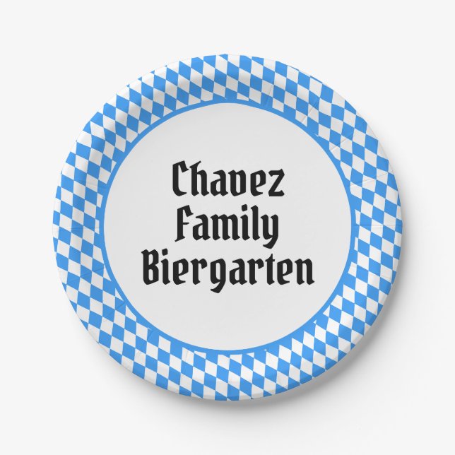 Personalised Bavarian Octoberfest Paper Plate (Front)