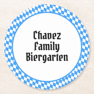 Personalised Bavarian Octoberfest Round Paper Coaster