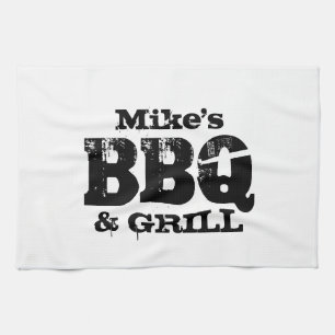 Personalised BBQ accessories Custom kitchen towel