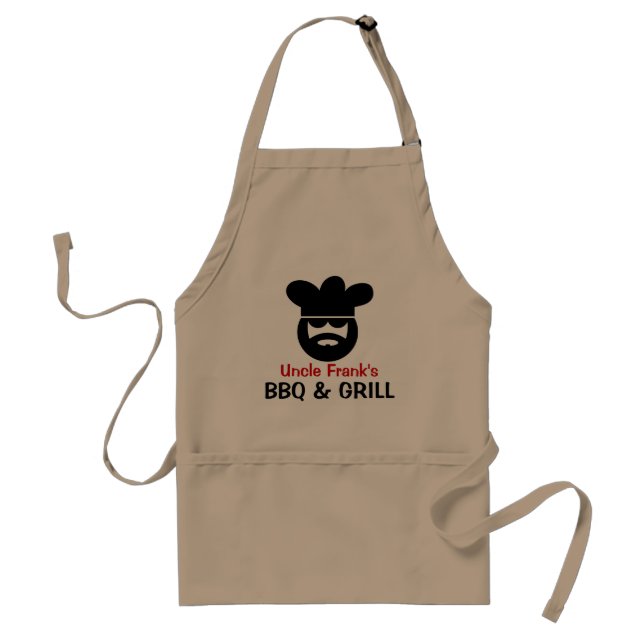 Personalised BBQ apron for men (Front)