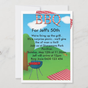 Personalised BBQ Custom Invitation