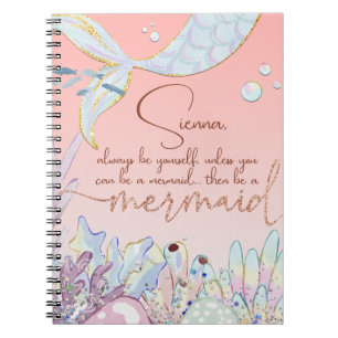 Personalised "Be a Mermaid" Notebook
