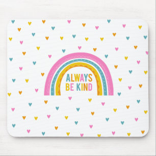 Personalised Be Kind Rainbow Clipboard Mouse Mat