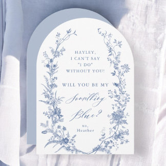 Personalised Be My Something Blue Proposal Invitation