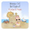 Personalised Beach Baby 1st Birthday Stickers