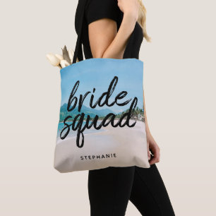 Personalised Beach Bride Squad Tote Bag