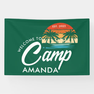 Personalised Beach Camp Bachelorette Party Custom Banner