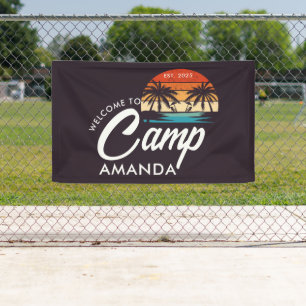 Personalised Beach Camp Bachelorette Party Custom Banner