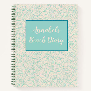 Personalised Beach Diary Notebook