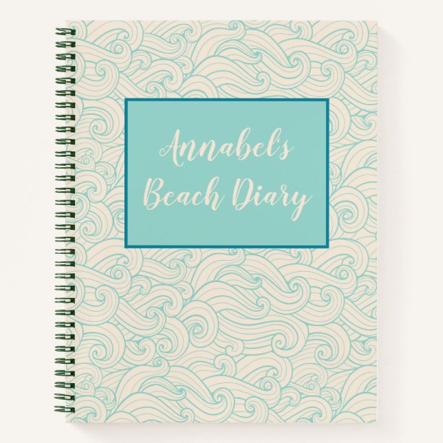 Personalised Beach Diary Notebook (Front)