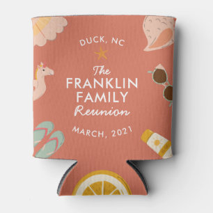 Personalised Beach Family Reunion Bottle or Can Co Can Cooler