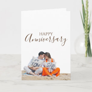 Personalised Beach Happy Anniversary Card