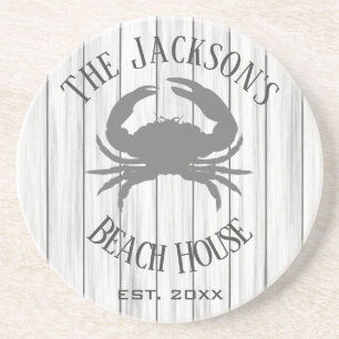Personalised Beach House Coaster