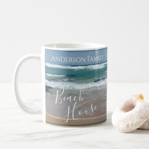 Personalised Beach House Coffee Mug