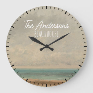 Personalised Beach House Seaside Wall Clock
