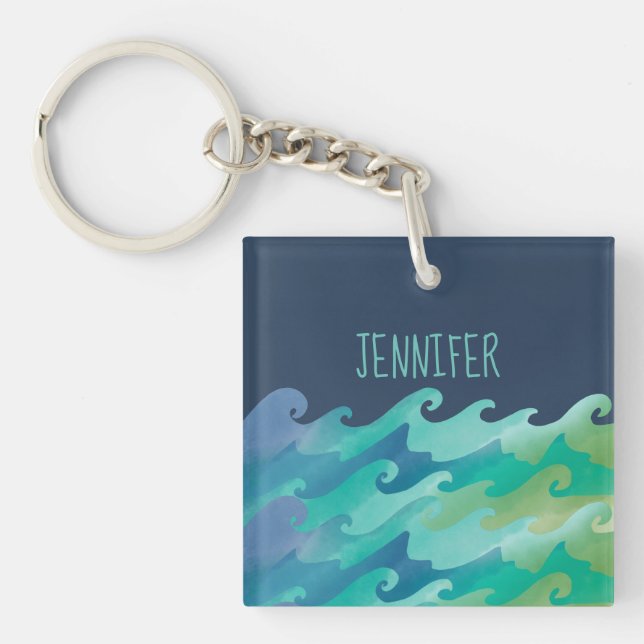 Personalised Beach Life  Key Ring (Front)