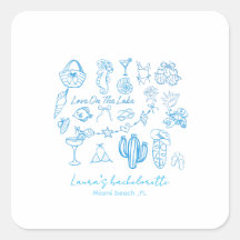 personalised beach Love On The Lake bachelorette 