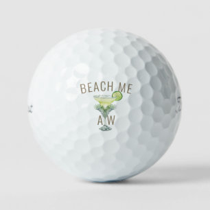 Personalised Beach Me Margarita Titleist Pro V1 Golf Balls