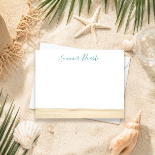 Personalised Beach Note Cards Coastal Stationery