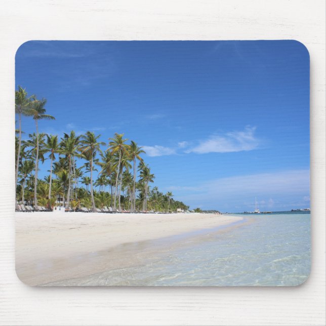 Personalised Beach Palm Tree Tropical Mouse Mat (Front)