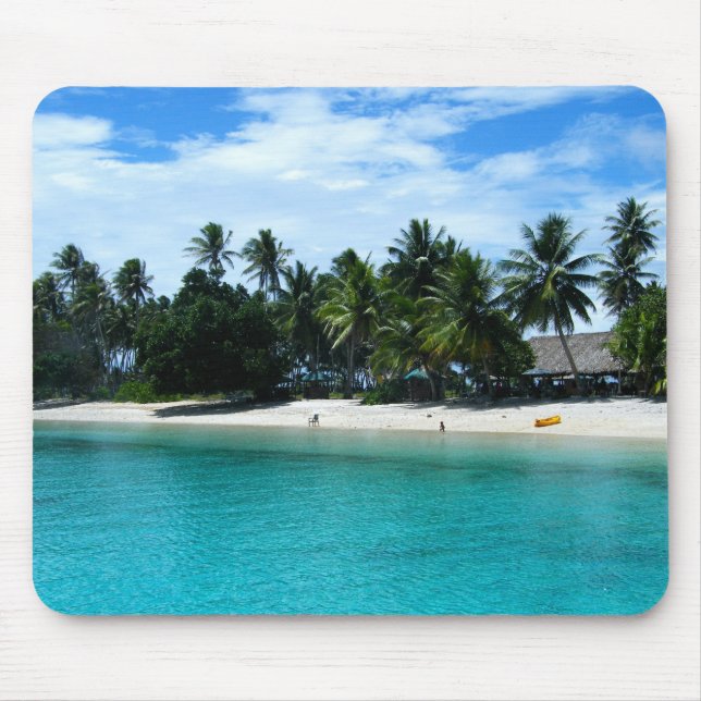 Personalised Beach Palm Tree Tropical Mouse Mat (Front)