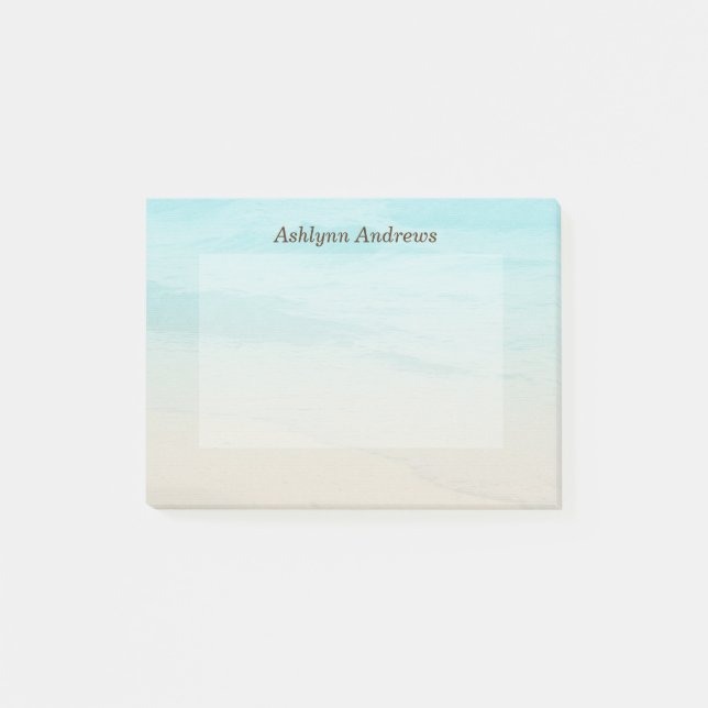 Personalised Beach Post-it Notes (Front)