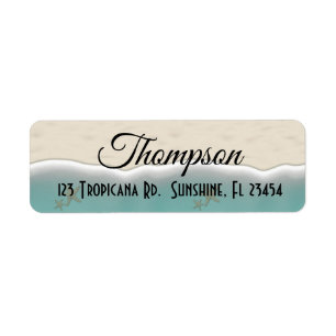 Personalised Beach Return Address Label
