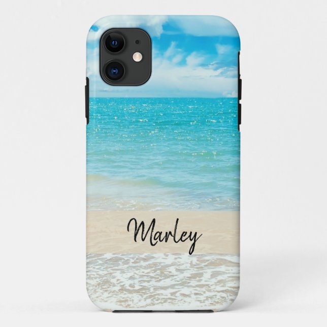 Personalised Beach Scene Case-Mate iPhone Case (Back)