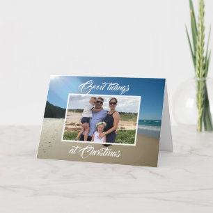 Personalised Beach Sea Sand Holidays Greeting Card