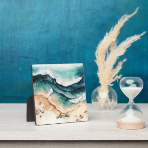 Personalised Beach Sea Waves Coastal Fun Plaque