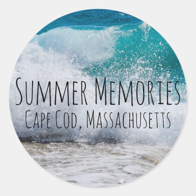Personalised Beach Summer Memories Envelope Seal (Front)