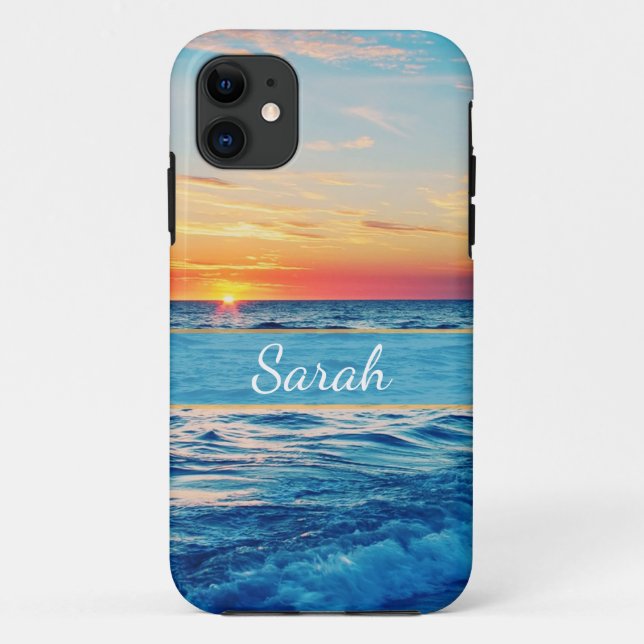 Personalised Beach Sunset Sunrise Case-Mate iPhone Case (Back)