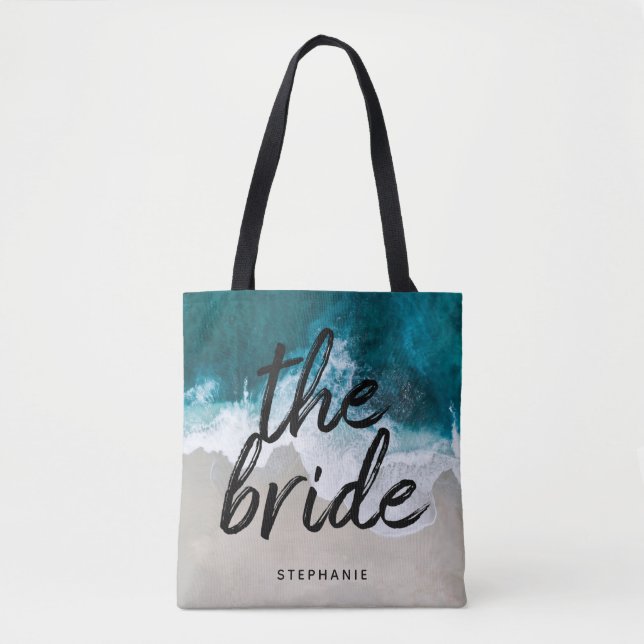 Personalised Beach The Bride Tote Bag (Front)