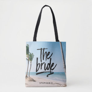 Personalised Beach The Bride Tote Bag