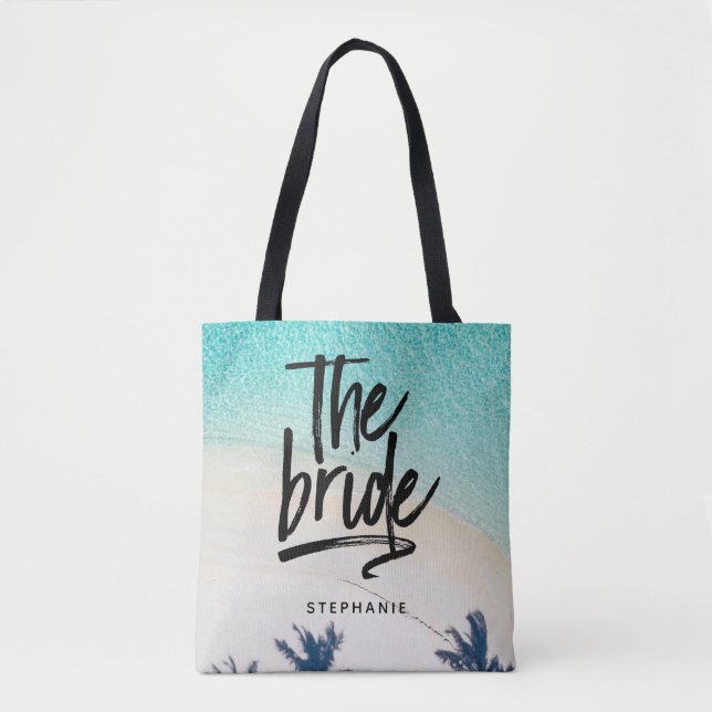 Personalised Beach The Bride Tote Bag (Front)