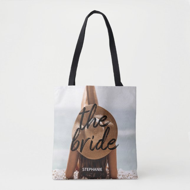 Personalised Beach The Bride Tote Bag (Front)
