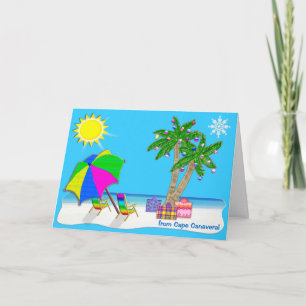 Personalised Beach Themed Christmas Cards