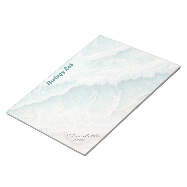 Personalised Beach Themed Note Pad (Angled)